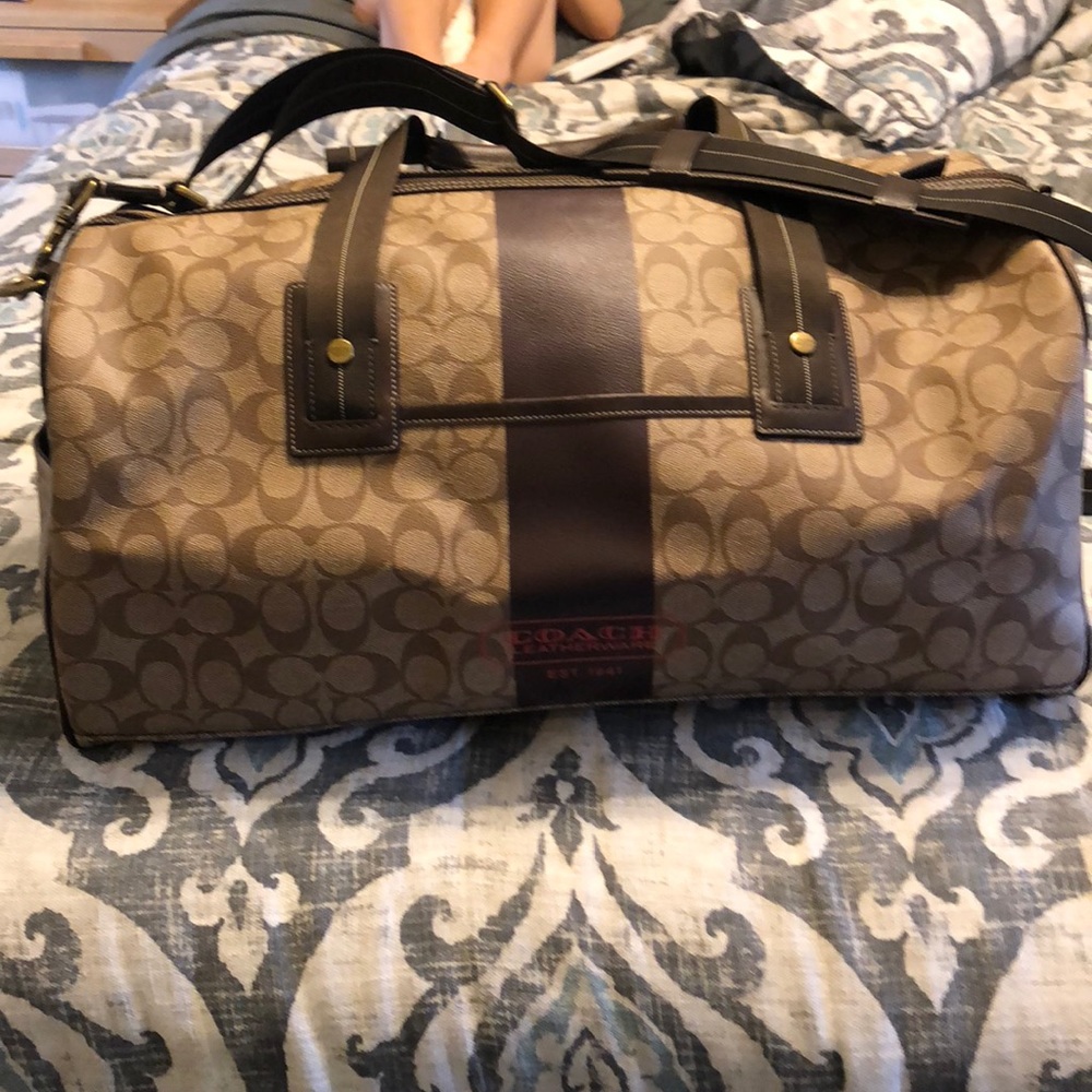 Authentic Coach leather duffle bag.